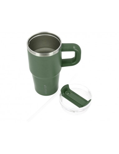 Taza termica asa antartik pulse isotermica tapa hermeticacero inoxidable pajita libre bpa verde militar 570 ml