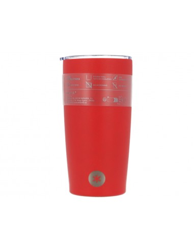 Vaso termico antartik mono tapa hermetica acero inoxidable libre de bpa rojo 520 ml