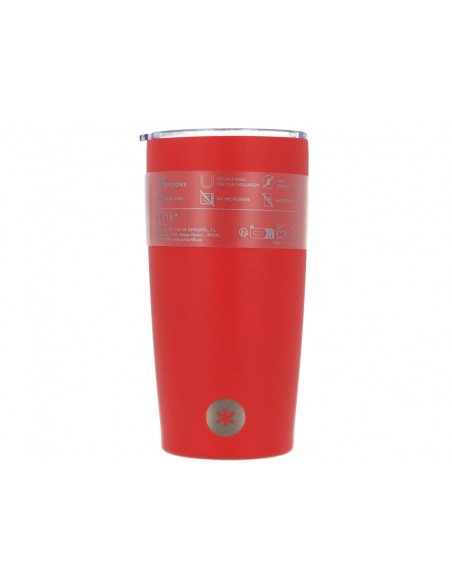 Vaso termico antartik mono tapa hermetica acero inoxidable libre de bpa rojo 520 ml Vaso termico antartik mono tapa hermetica acero inoxidable libre de bpa rojo 520 ml