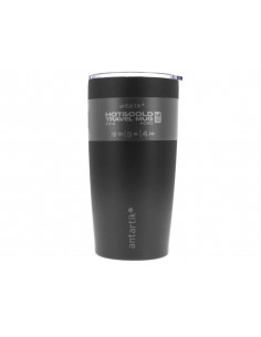 Vaso termico antartik mono tapa hermetica acero inoxidable libre de bpa negro 520 ml