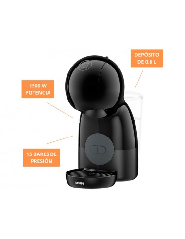Cafetera de capsulas krups nescafe dolce gusto piccolo xs 15 bares 1500w 0.8l negro