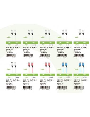 Expositor sobremesa q-connect para cables y cargadores con 48 unidades surtidas