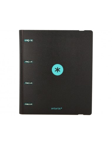 Carpeta 4 anillas de 35 mm mixtas antartik a4 foam bicolor negro menta