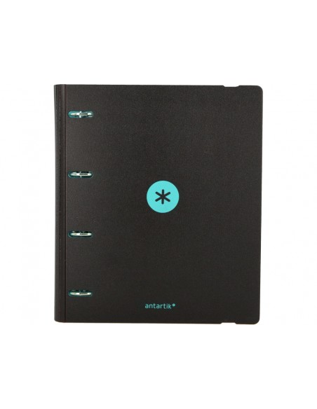 Carpeta 4 anillas de 35 mm mixtas antartik a4 foam bicolor negro menta