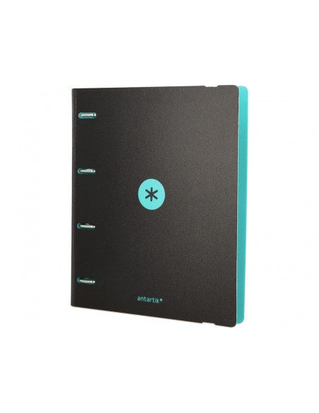 Carpeta 4 anillas de 35 mm mixtas antartik a4 foam bicolor negro menta