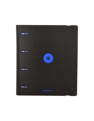 Carpeta 4 anillas de 35 mm mixtas antartik a4 foam bicolor negro azul