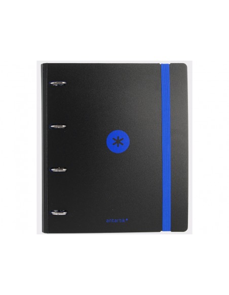 Carpeta 4 anillas de 35 mm mixtas antartik a4 foam bicolor negro azul