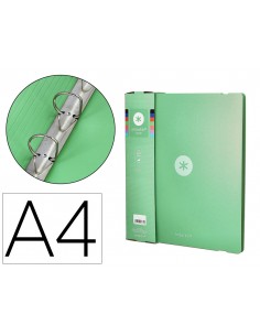 Carpeta 4 anillas de 35 mm mixtas antartik a4 foam color verde matcha