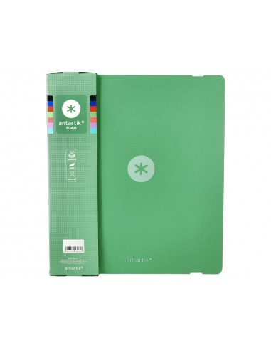 Carpeta 4 anillas de 35 mm mixtas antartik a4 foam color verde matcha