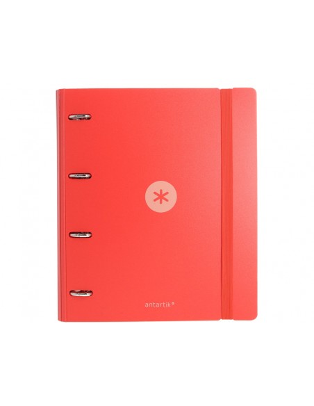 Carpeta 4 anillas de 35 mm mixtas antartik a4 foam color rojo