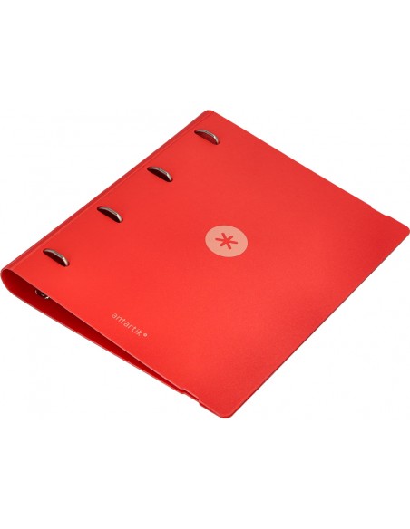 Carpeta 4 anillas de 35 mm mixtas antartik a4 foam color rojo