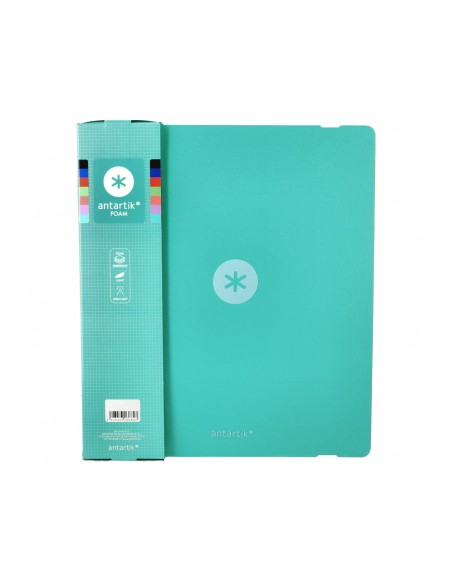Carpeta 4 anillas de 35 mm mixtas antartik a4 foam color menta
