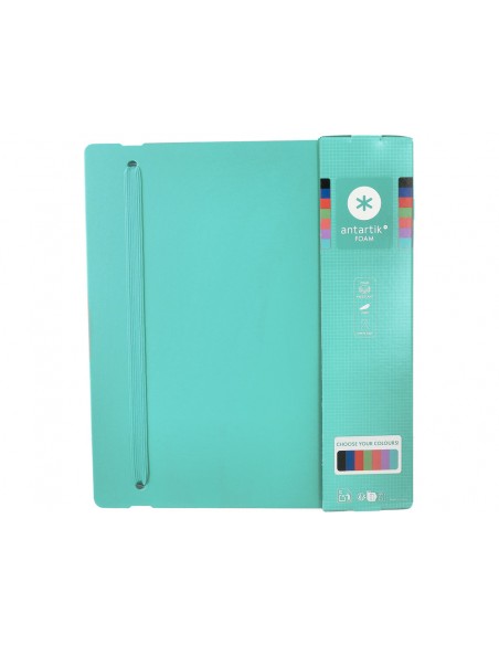 Carpeta 4 anillas de 35 mm mixtas antartik a4 foam color menta