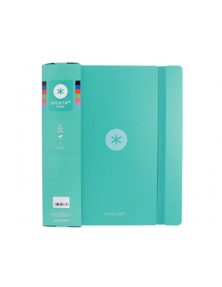 Carpeta 4 anillas de 35 mm mixtas antartik a4 foam color menta