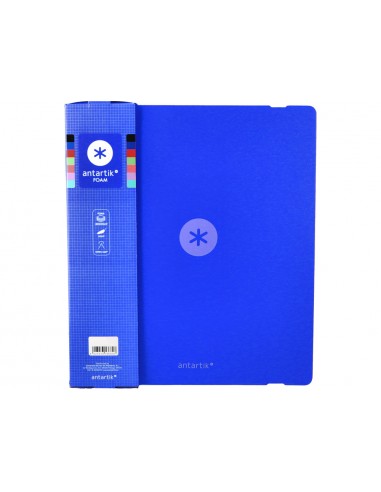 Carpeta 4 anillas de 35 mm mixtas antartik a4 foam color azul