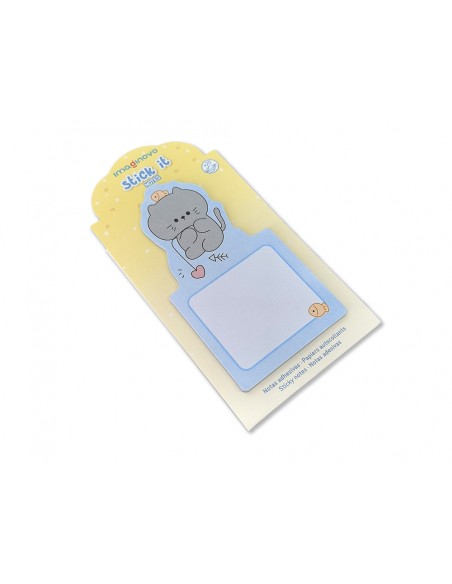 Bloc notas adhesivas imaginovo bunny con soporte 20 hojas gato azul 60x125 mm Bloc notas adhesivas imaginovo bunny con soporte 20 hojas gato azul 60x125 mm