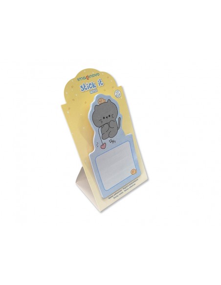 Bloc notas adhesivas imaginovo bunny con soporte 20 hojas gato azul 60x125 mm Bloc notas adhesivas imaginovo bunny con soporte 20 hojas gato azul 60x125 mm