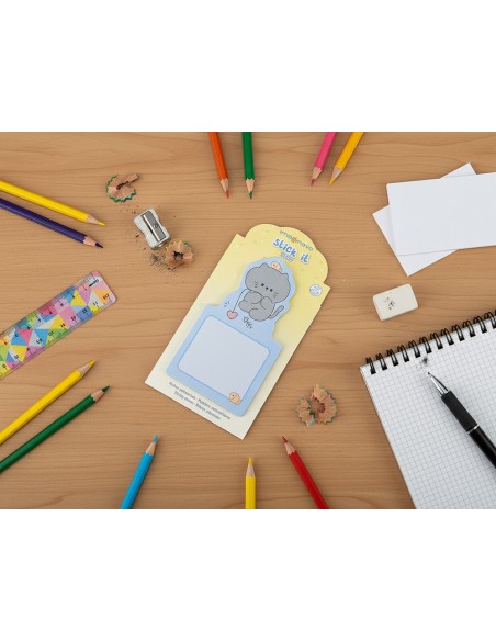 Bloc notas adhesivas imaginovo bunny con soporte 20 hojas gato azul 60x125 mm Bloc notas adhesivas imaginovo bunny con soporte 20 hojas gato azul 60x125 mm