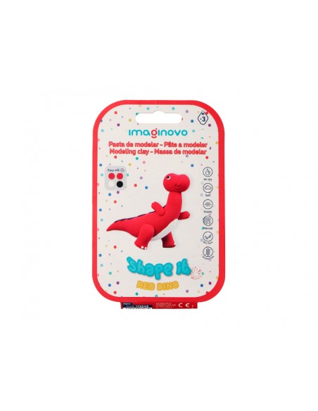 Pasta para modelar imaginovo de secado al aire set de colores surtidos con instrucciones dinosaurio rojo Pasta para modelar imaginovo de secado al aire set de colores surtidos con instrucciones dinosaurio rojo