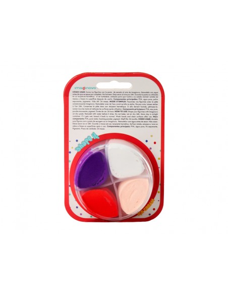 Pasta para modelar imaginovo de secado al aire set de colores surtidos con instrucciones helado Pasta para modelar imaginovo de secado al aire set de colores surtidos con instrucciones helado