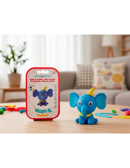 Pasta para modelar imaginovo de secado al aire set de colores surtidos con instrucciones elefante Pasta para modelar imaginovo de secado al aire set de colores surtidos con instrucciones elefante