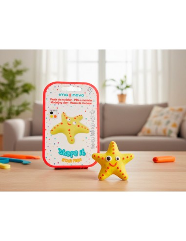 Pasta para modelar imaginovo de secado al aire set de colores surtidos con instrucciones estrella de mar