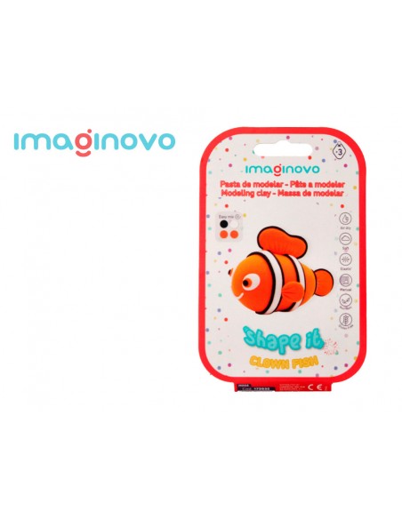 Pasta para modelar imaginovo de secado al aire set de colores surtidos con instrucciones pez payaso