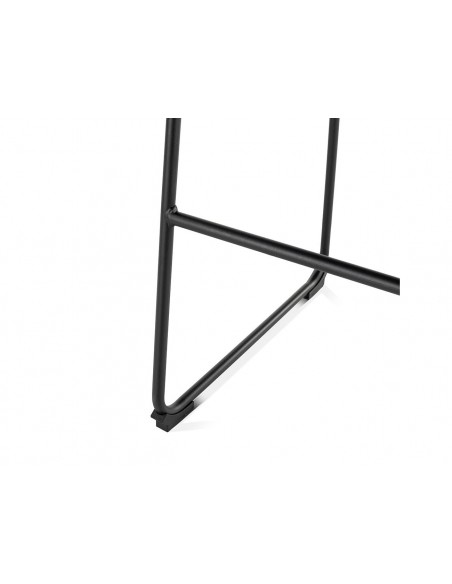 Taburete alto rocada con asiento y respaldo bajo tapizado tela ignifuga base metalica acero color negro Taburete alto rocada con asiento y respaldo bajo tapizado tela ignifuga base metalica acero color negro