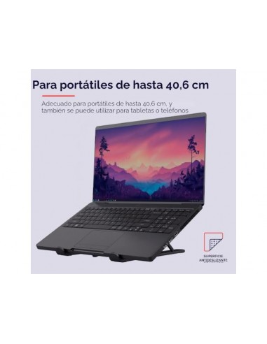 Soporte elevador trust primo para portatil 16/' ajustable 6 alturas color negro