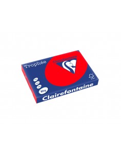 Papel color trophee din a3 80 gr rojo coral paquete de 500 hojas