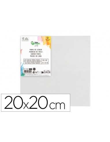 Panel de lienzo liderpapel 20x20 cm gramaje 280g/m2 certificado fsc