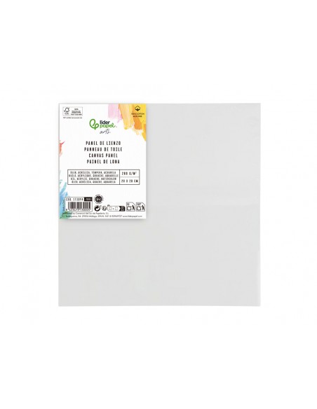 Panel de lienzo liderpapel 20x20 cm gramaje 280g/m2 certificado fsc