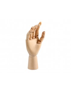Maniqui mano liderpapel para pintura y dibujo articulado y flexible de madera 18 cm certificado fsc