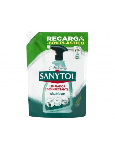 Limpiador desinfectante sanytol multiusos aroma eucalipto bote de 750 ml