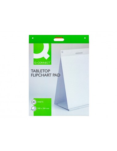 Bloc congreso q-connect liso autoadhesivo sobremesa 508x584 mm 20 hojas papel blanco de 75 g fsc