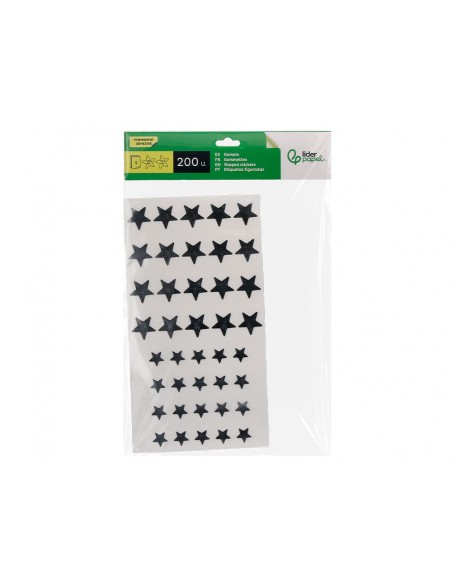 Gomets liderpapel autoadhesivo estrellas plateadas surtidas bolsa de 5 hojas con 200 unidades Gomets liderpapel autoadhesivo estrellas plateadas surtidas bolsa de 5 hojas con 200 unidades