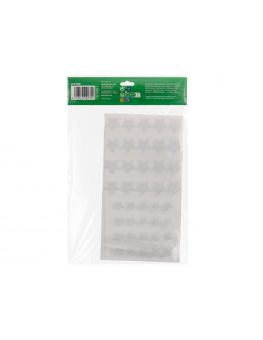 Gomets liderpapel autoadhesivo estrellas plateadas surtidas bolsa de 5 hojas con 200 unidades