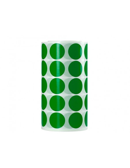 Gomets liderpapel autoadhesivo circulos 20 mm verde rollo de 2000 unidades en caja de carton Gomets liderpapel autoadhesivo circulos 20 mm verde rollo de 2000 unidades en caja de carton