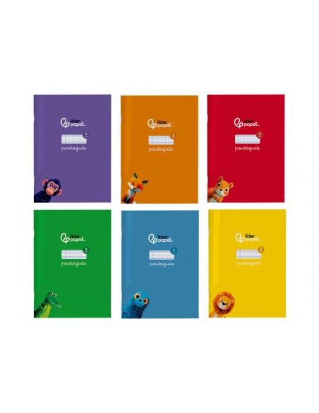 Libreta liderpapel pautaguia tapa cartoncillo 32h din a5+ 75gr cuadriculado pautado 3mm con margen 6 colores surtidos Libreta liderpapel pautaguia tapa cartoncillo 32h din a5+ 75gr cuadriculado pautado 3mm con margen 6 colores surtidos