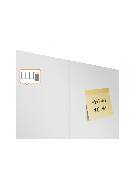 Pizarra blanca nobo infinity sin marco acero lacado magnetico 1200x900 mm