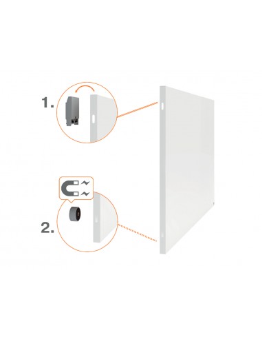 Pizarra blanca nobo infinity sin marco acero lacado magnetico 1200x900 mm