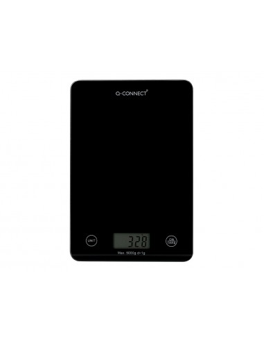 Bascula precision q-connect digital con pantalla lcd precision 1 g capacidad de 5 g a 5 kg 200x135x16 mm