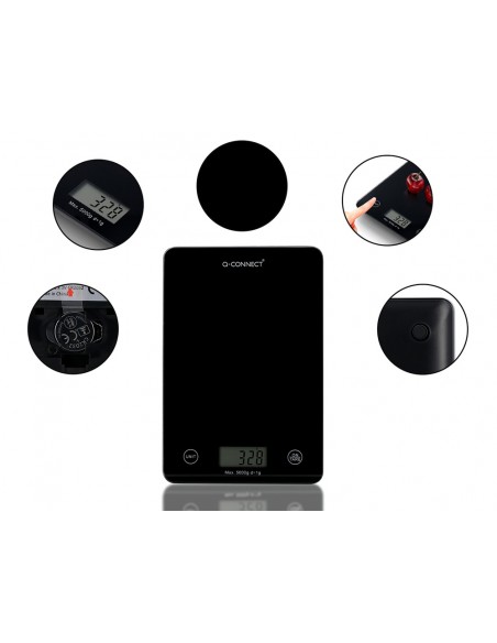 Bascula precision q-connect digital con pantalla lcd precision 1 g capacidad de 5 g a 5 kg 200x135x16 mm Bascula precision q-connect digital con pantalla lcd precision 1 g capacidad de 5 g a 5 kg 200x135x16 mm