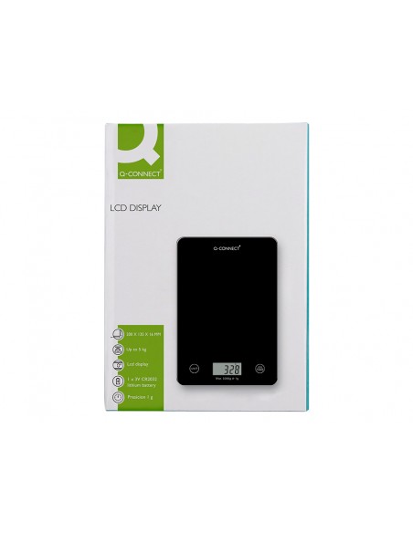 Bascula precision q-connect digital con pantalla lcd precision 1 g capacidad de 5 g a 5 kg 200x135x16 mm Bascula precision q-connect digital con pantalla lcd precision 1 g capacidad de 5 g a 5 kg 200x135x16 mm
