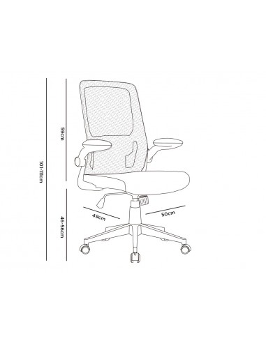 Silla q-connect oficina alba malla base metalica alt max 1110 anc 610 prof 580 ruedas premium color blanco