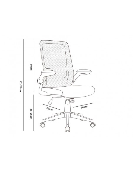 Silla q-connect oficina alba malla base metalica alt max 1110 anc 610 prof 580 ruedas premium color blanco