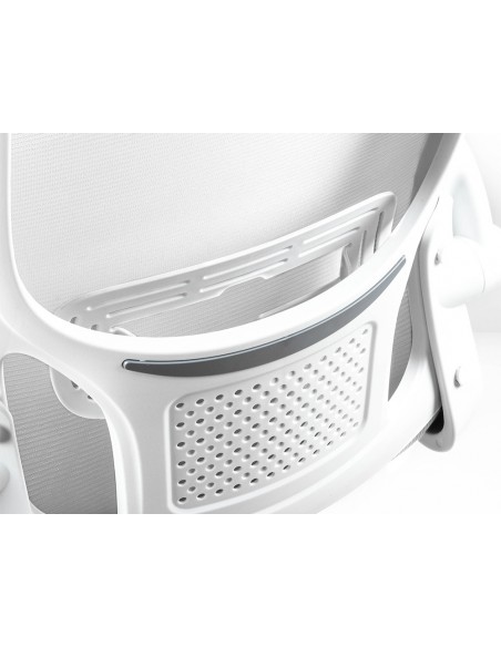 Silla q-connect oficina alba malla base metalica alt max 1110 anc 610 prof 580 ruedas premium color blanco