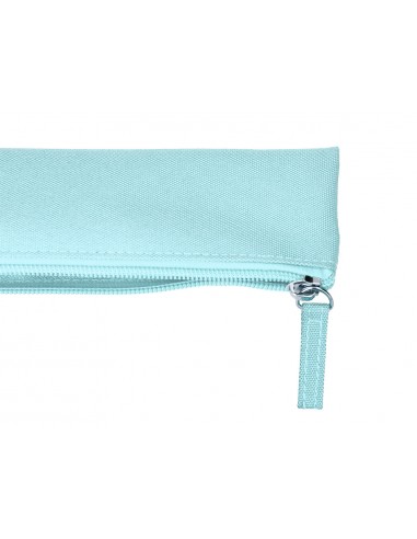 Estuche portatodo liderpapel plano estrecho una cremallera 200x60 mm azul celeste