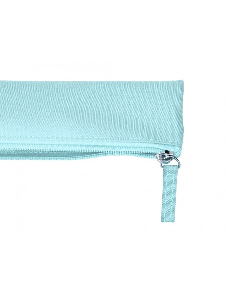 Estuche portatodo liderpapel plano estrecho una cremallera 200x60 mm azul celeste