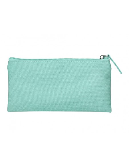 Estuche portatodo liderpapel plano ancho una cremallera 200x100 mm verde manzana